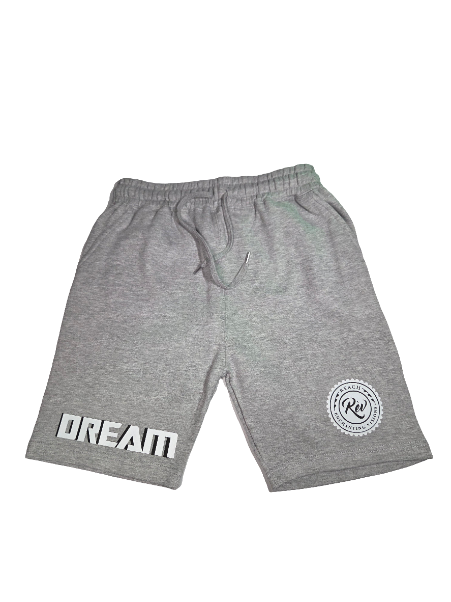 "DREAM" Grey Heavy Blend Fleece SweatShort