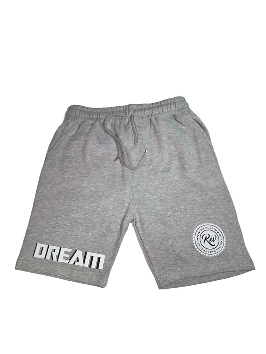 "DREAM" Grey Heavy Blend Fleece SweatShort